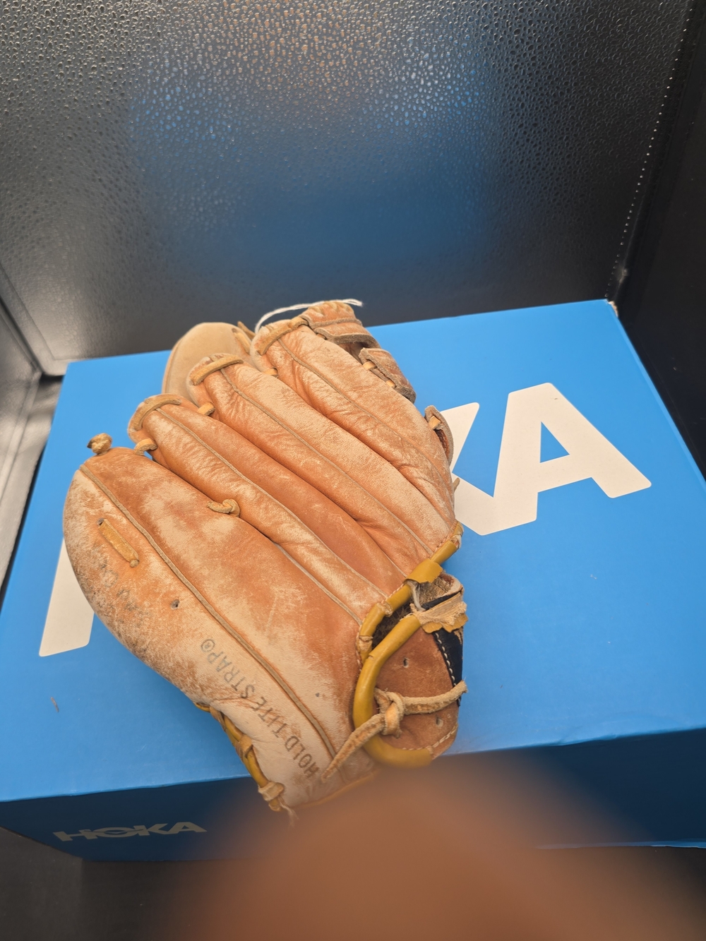 Wilsons Leather Kids Tan and Yellow Baseball Glove